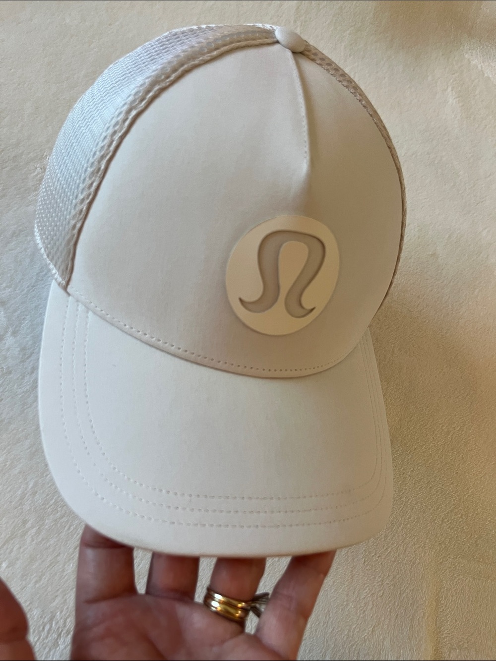 lululemon Women's White Logo Trucker Hat